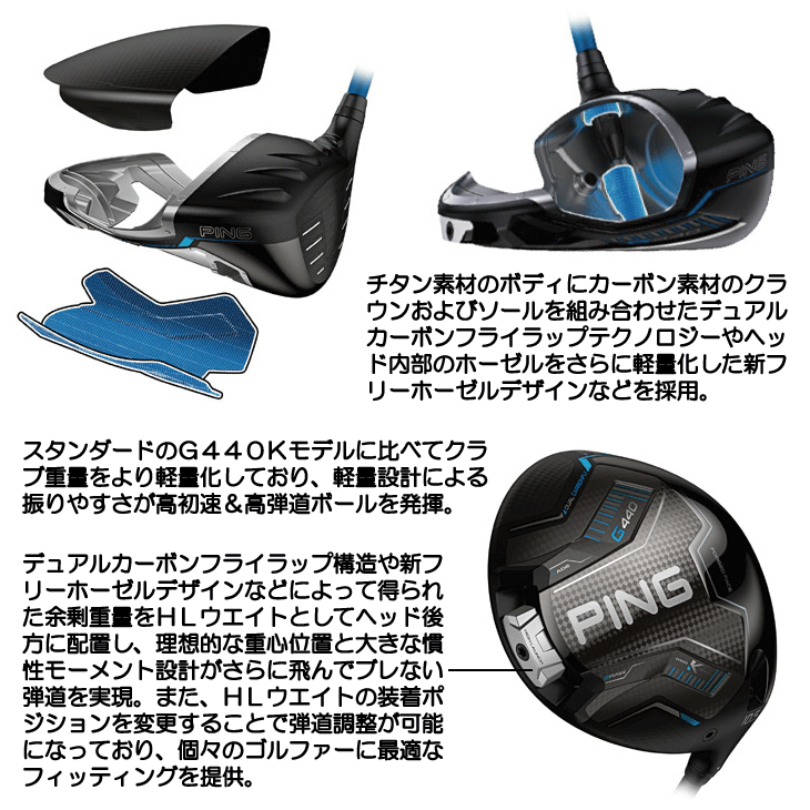 PING（ピン） レフティー PING G440 K HL ドライバー スピーダーNX