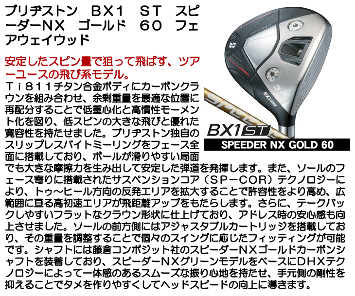 BRIDGESTONE（ブリヂストン） BX1 ST フェアウェイウッド SPEEDER NX
