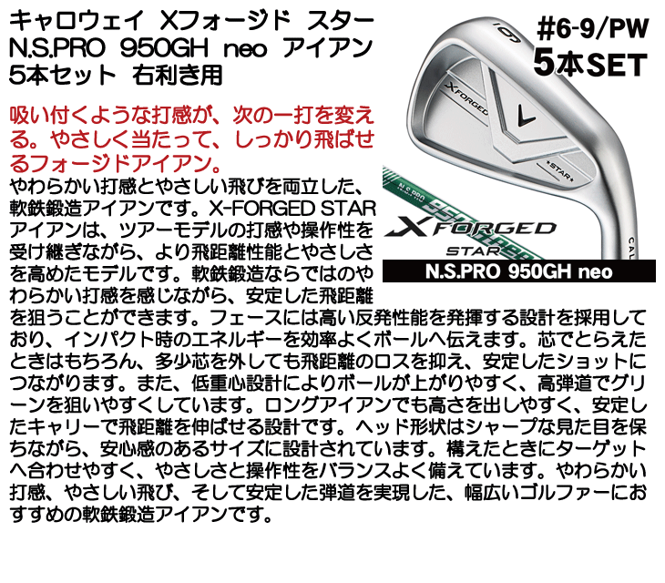 Callaway（キャロウェイ） Xフォージド STAR アイアン 5本セット（6番