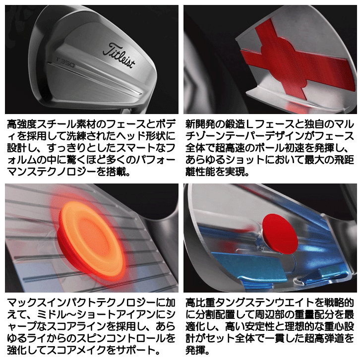 Titleist（タイトリスト） 2025 T350 アイアン 6本セット #6,#7,#8,#9