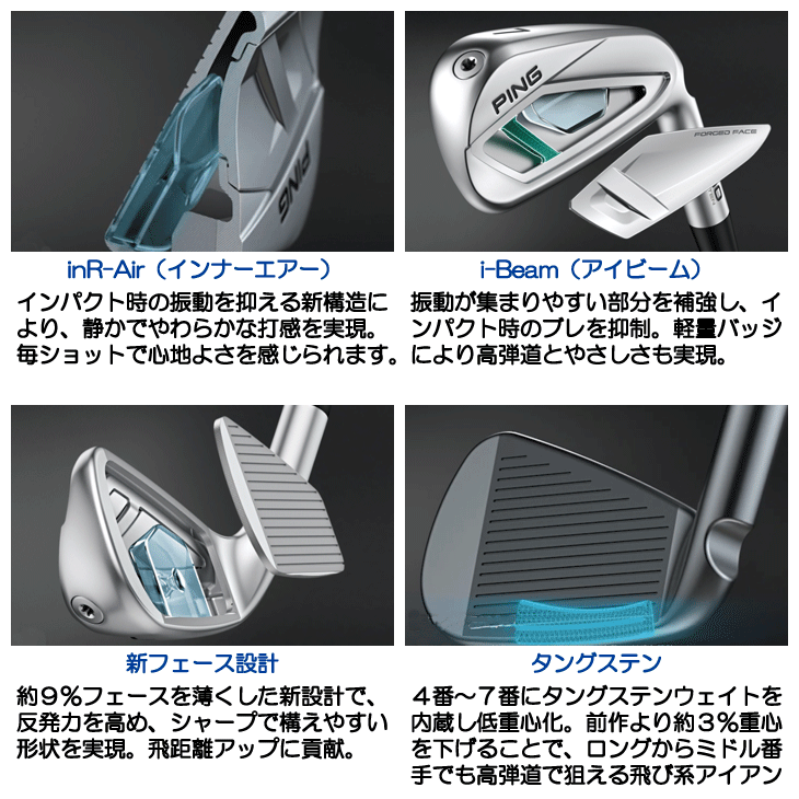 PING（ピン） 予約受付中 i540 NX GREY 40 アイアン 単品（#4/#5/UW