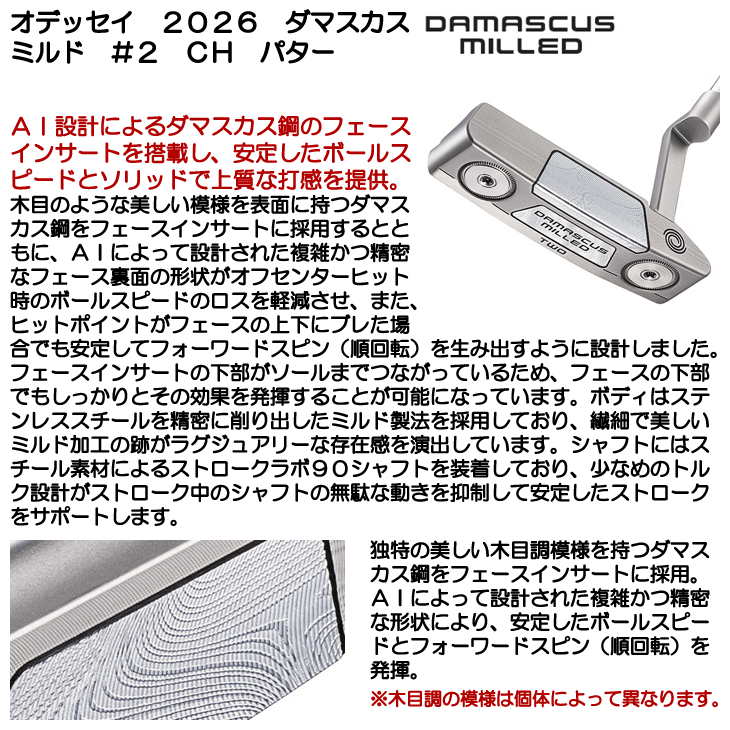 ODYSSEY（キャロウェイゴルフ） オデッセイ ダマスカス ミルド #2 CH