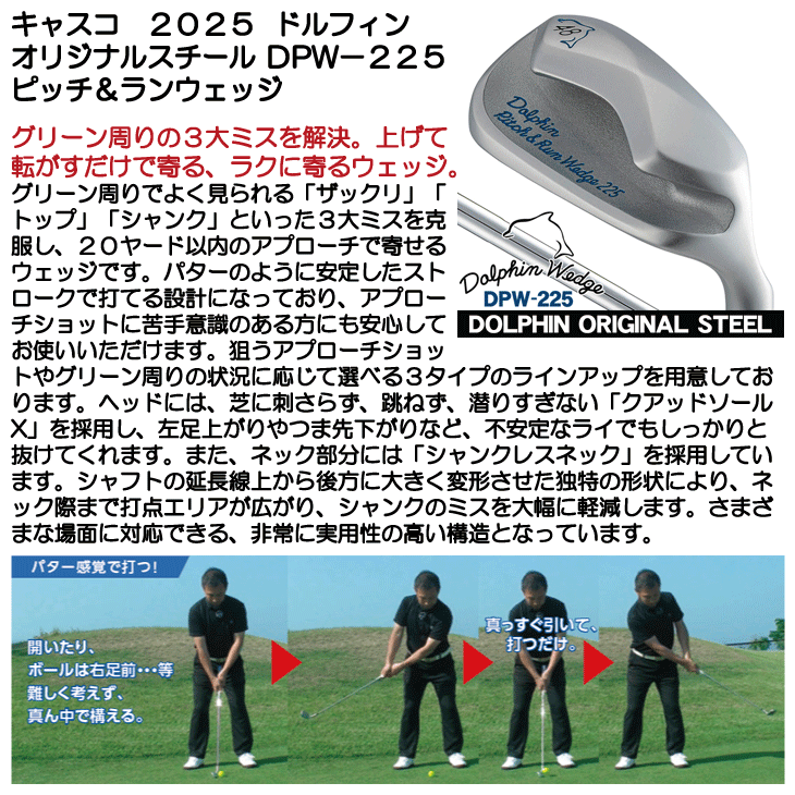 Dolphin Wedge キャスコ ドルフィン ピッチ＆ランウェッジ DPW-225 48
