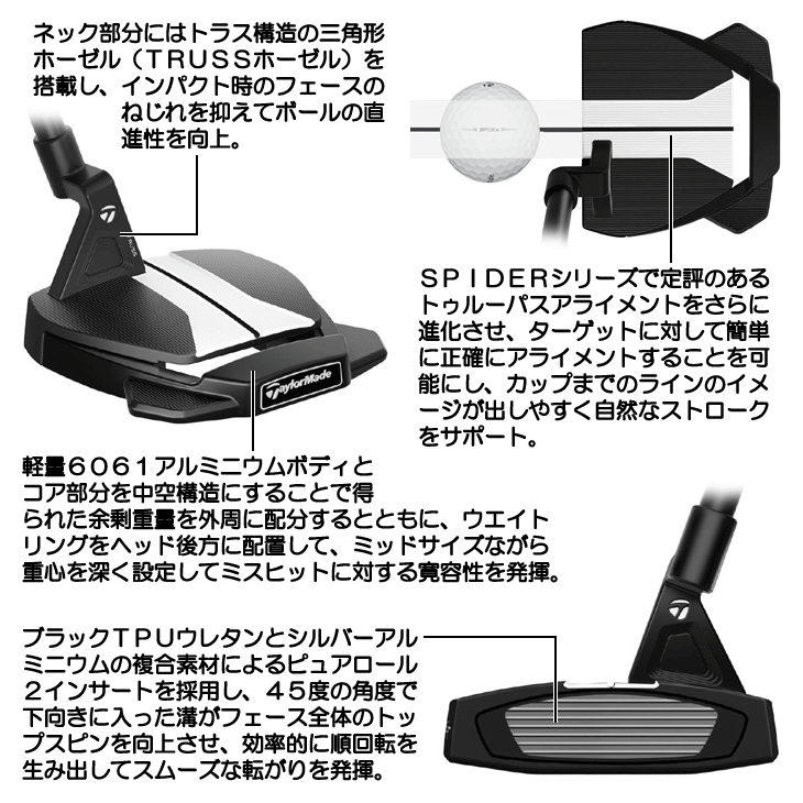 使い勝手の良い】【使い勝手の良い】テーラーメイド スパイダーGTX