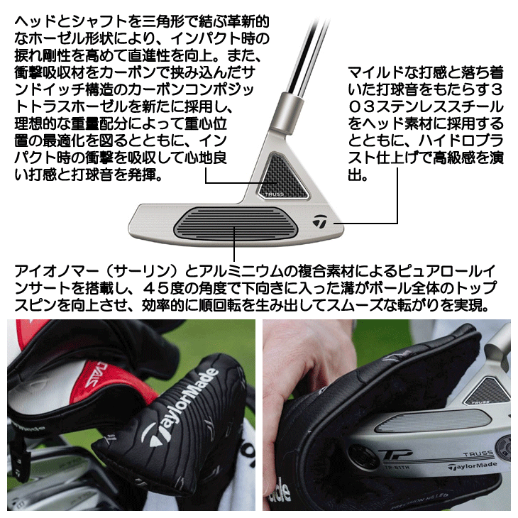 TaylorMade レフティー 左用 テーラーメイド 2023 TP TRUSS B1TH