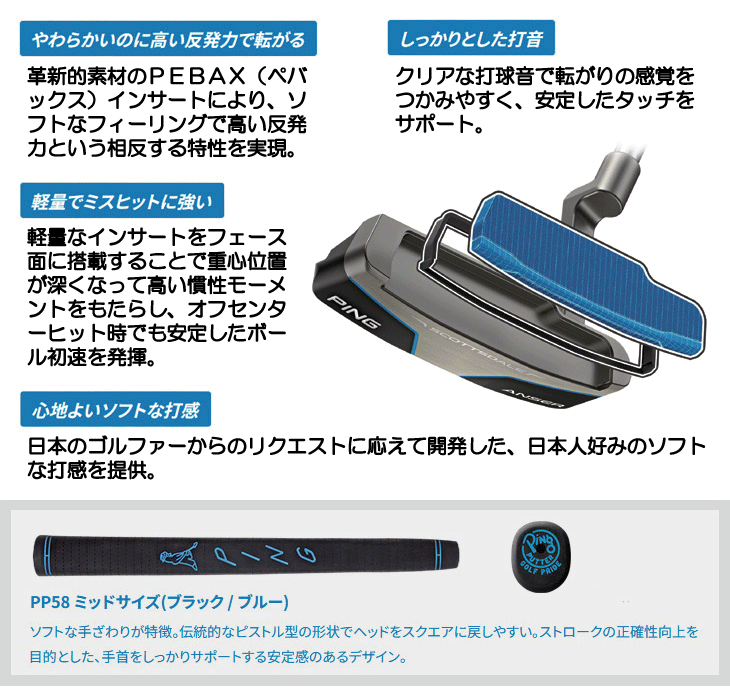PING（ピン） レフティー 2025 スコッツデール PRIME TYNE C パター