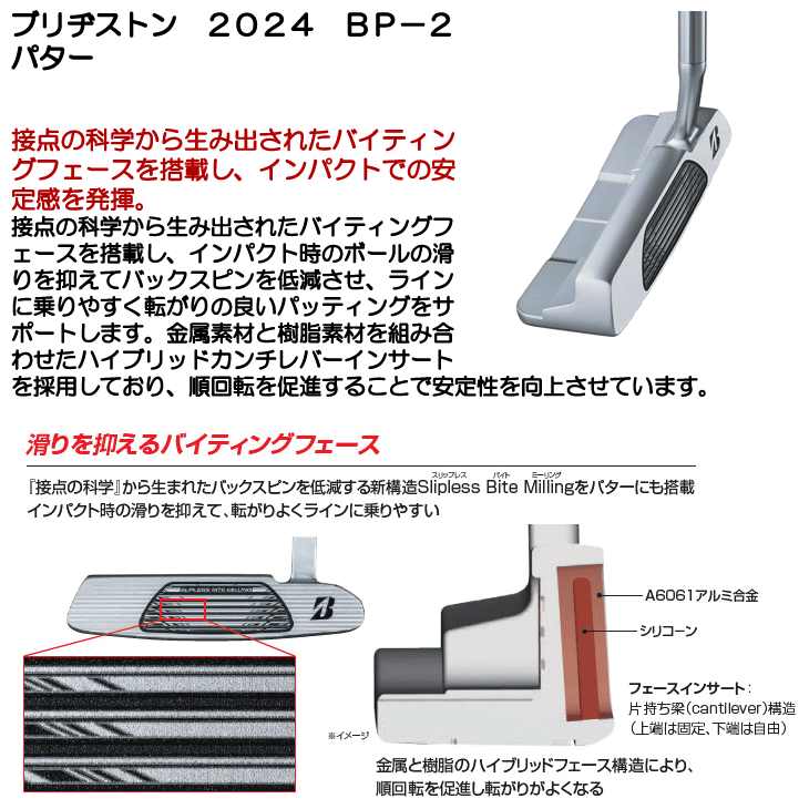 BRIDGESTONE ブリヂストン 2024 BP-2 パター 右利き用 : つるや