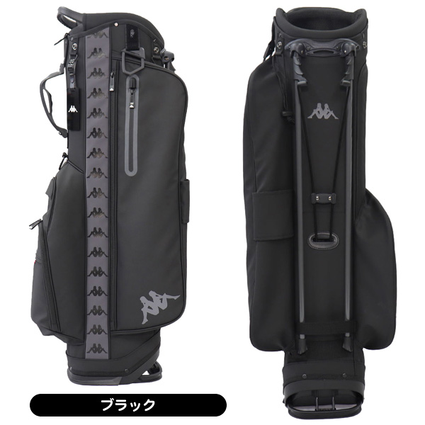 カッパKappaゴルフキャディーバック Kappaカッパ ゴルフキャディバッグ 5分割 PUレザー【3点式