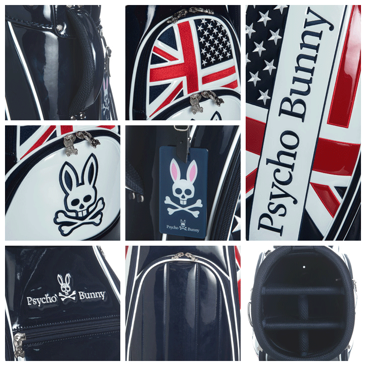 Psycho Bunny（サイコバニー） PBMG2FC3 エナメル キャディバッグ