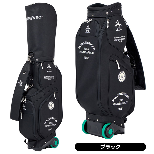 【新品タグ付】M-U SPORTS ゴルフバッグ Munsingwear ☆付属ネームタグ刻印無料☆マンシング キャディ
