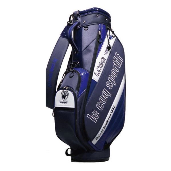 超美品　ルコックス　キャディバッグ ダイヤゴナルカラーコントラスト le coq sportif GOLF ルコック QQBTJJ08 ダイヤゴナルカラー