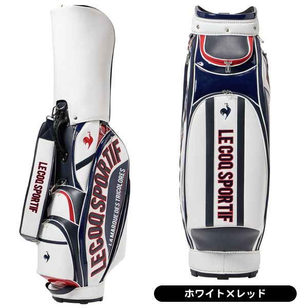 ルコックスポルティフ 【美品】キャディバッグ 新エンブレム le coq sportif GOLF（ルコックスポルティフ ゴルフ） ☆付属