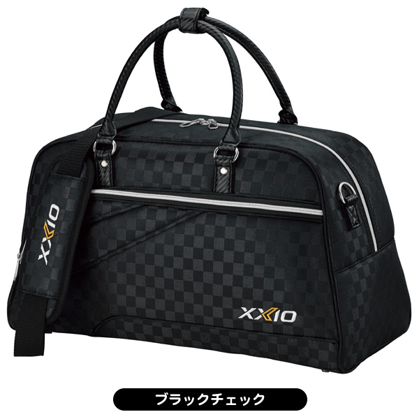 XXIO ゴルフバッグ ブラック チェック柄 ボストンシューズバックセット XXIO ダンロップ ゼクシオ GGB-X161 ボストンバッグ 日本正規品