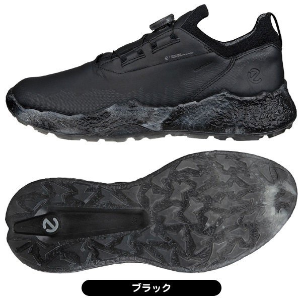 ゴルフシューズ　ECCO biom H5 boaブラック 43 ECCO Golf BIOM H5 Hybrid Men メンズ レザーウォータープルーフ