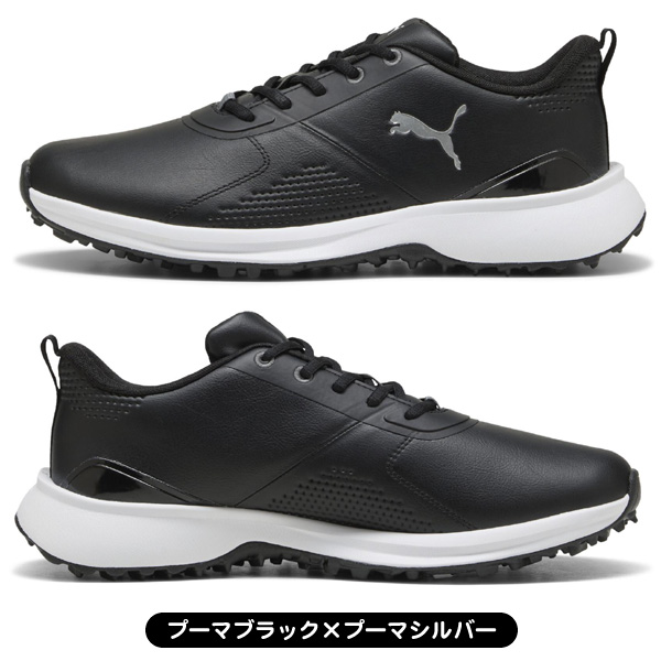 Puma ゴルフシューズ ブラック/グレー30cm PUMA（プーマ） ゴルフ フュージョン グリップ 6 ディスク スパイク