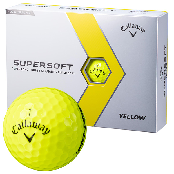 4ダース販売 callaway キャロウェイ スーパーソフト ゴルフボール 黄色 ゴルフボール SUPERSOFT スーパーソフト イエロー 6419460030044 [3球