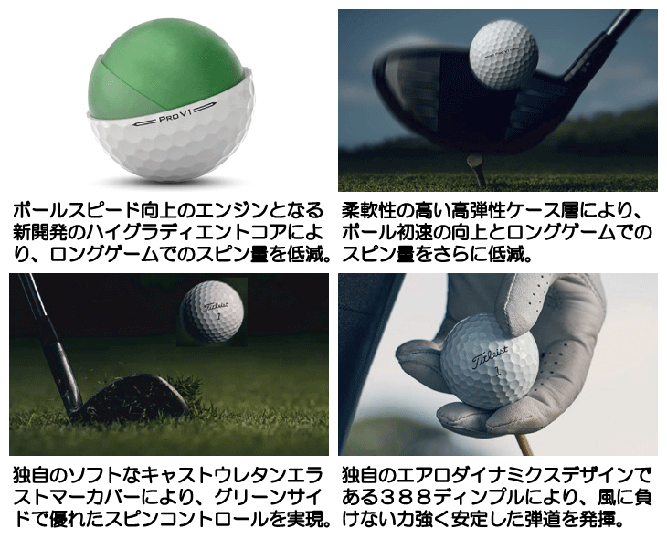Pro V1 タイトリスト 2023 プロV1 ボール イエロー 1ダース : つるや