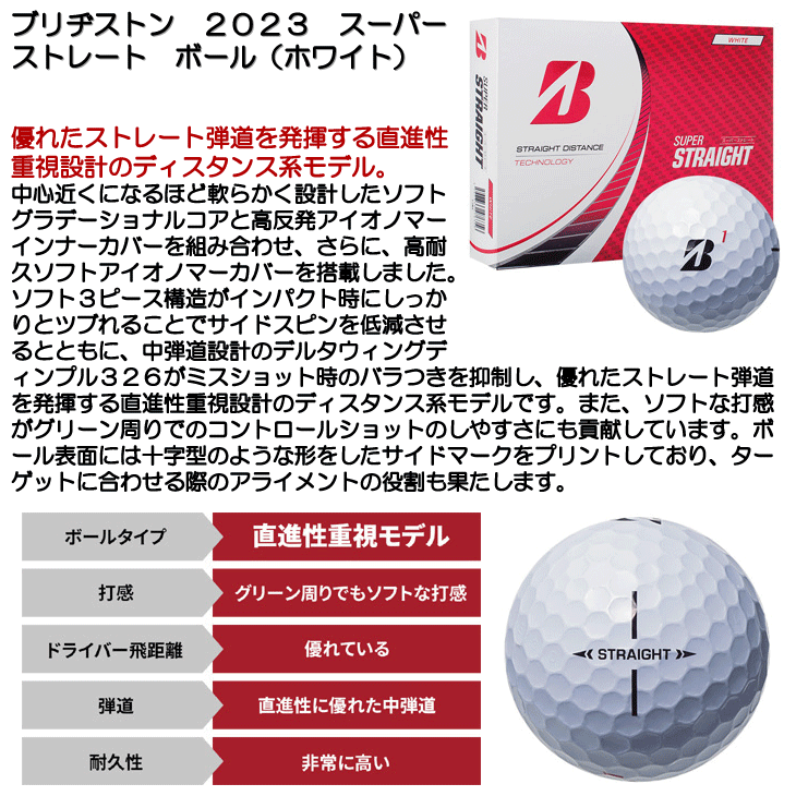 BRIDGESTONE GOLF ブリヂストン 2023 スーパーストレート ボール