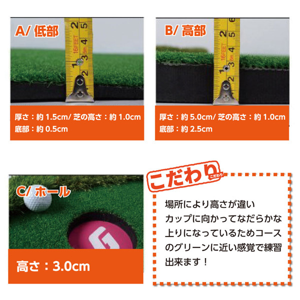 スマリー　大型パターマット　3m×1m Amazon | SMALY 大型 パターマット 3m パター 練習マット ゴルフ