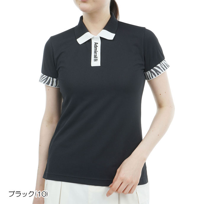 ゴルフ レディース/女性用 アドミラル ゼブラモチーフリブポロシャツ ADLA425｜tsuruya-sp｜03