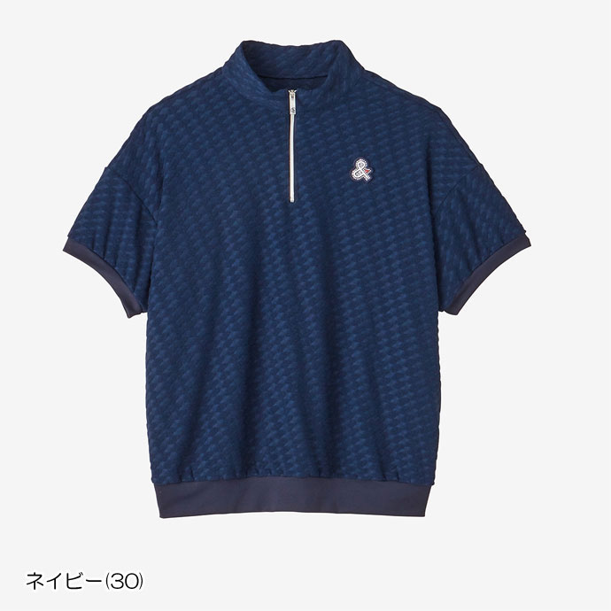 ゴルフ レディース/女性用 アンパスィ ドライジャカードパイルＨ/Ｓモックネックシャツ AFS953...