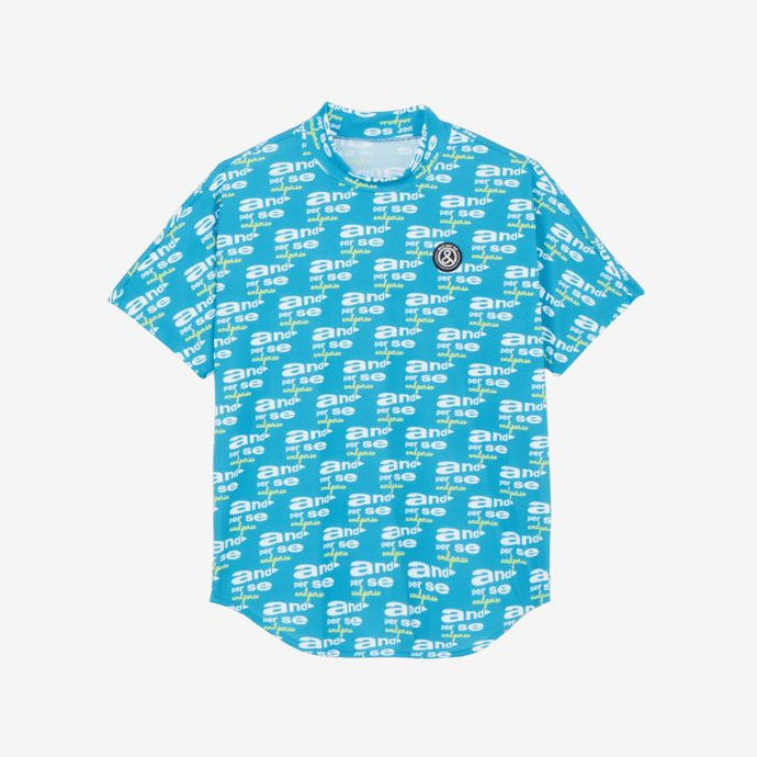 ゴルフウエア レディース アンパスィ COOL is COOL プリンテッド半袖モックネックシャツ 春 夏 26SS_3