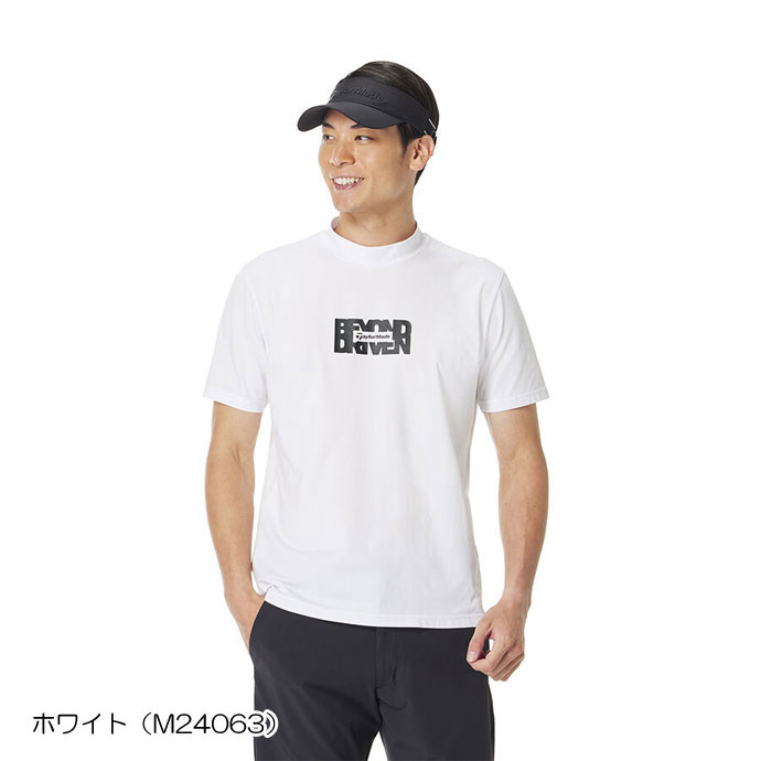ラスト１点【TaylorMade】S 新品✨春ゴルフ　ロゴモックネックトップス TaylorMade 春 夏 モックネック 長袖 ゴルフ シャツ メンズ ネイビー L