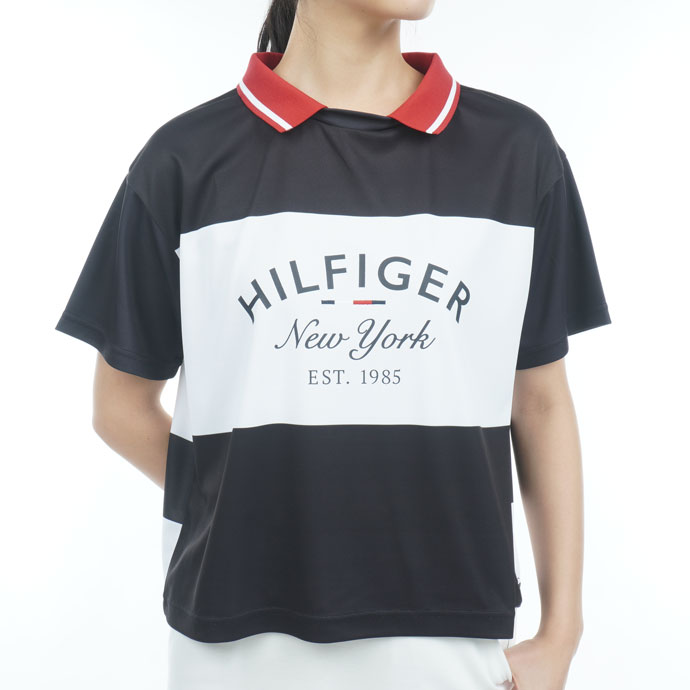 ゴルフ レディース/女性用 トミーヒルフィガー ラガーストライプシャツ プルオーバー THLA306