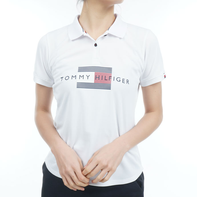 ゴルフ レディース/女性用 トミーヒルフィガー フロントフラッグプリント ポロシャツ THLA314｜tsuruya-sp｜02