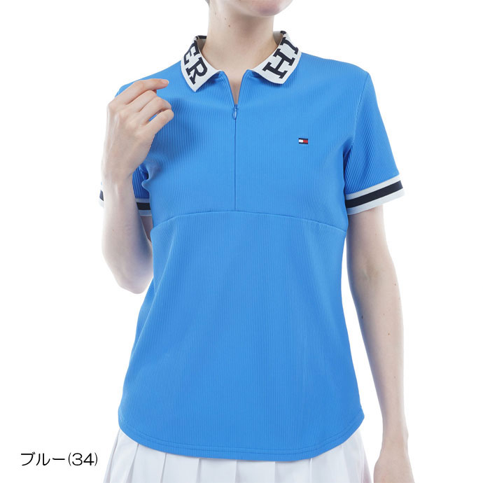 ゴルフ レディース/女性用 トミーヒルフィガー ハイテンションハーフジップモックシャツ THLA42...
