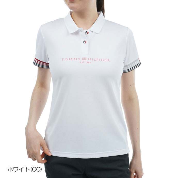 ゴルフ レディース/女性用 トミーヒルフィガー フロントロゴ半袖ポロシャツ THLA429