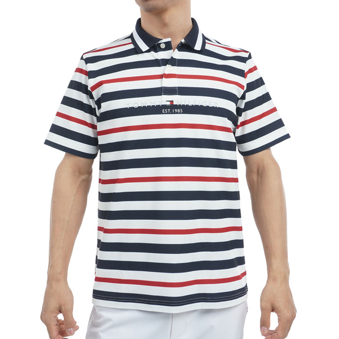 ゴルフ メンズ トミーヒルフィガー マルチボーダー 半袖ポロシャツ THMA506 春 夏 | TOMMY HILFIGER GOLF | 03