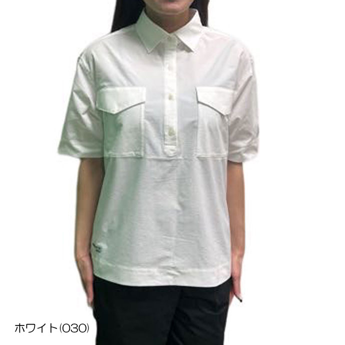 ゴルフ レディース/女性用 ナノユニバース サッカーストライプ半袖シャツ 4160101
