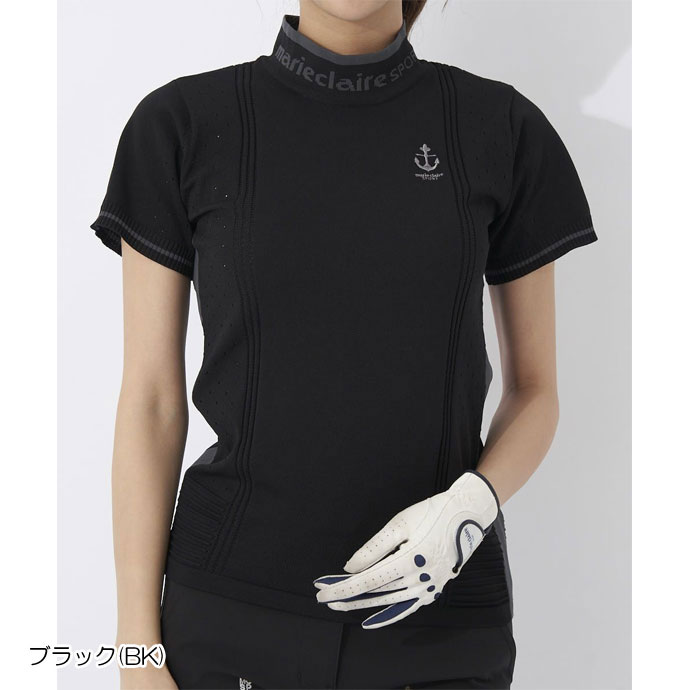 ゴルフ レディース/女性用マリクレール 軽量半袖ニット 714636