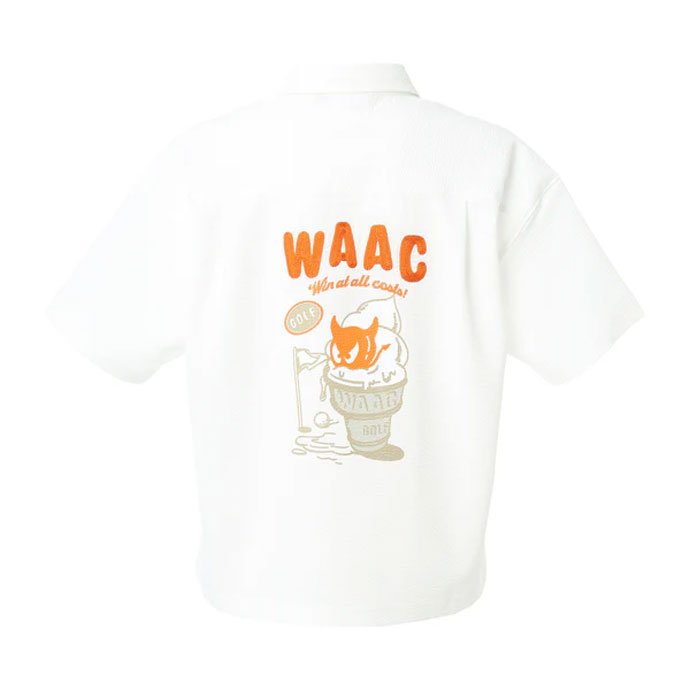 WAAC ゴルフウエア レディース ワック 半袖ハーフジップポロ 春 夏