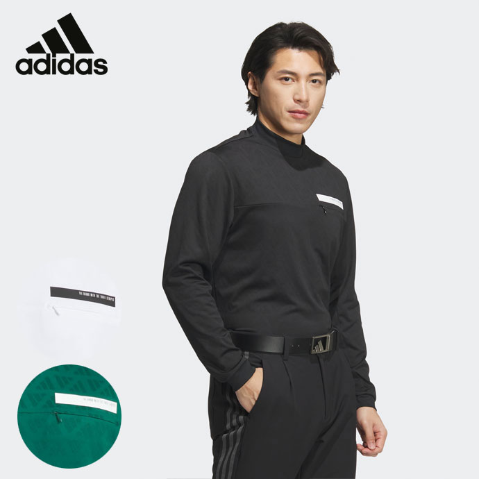 adidas ゴルフ アディダス ジャガードUVケア付きモックネック adidas ゴルフ アディダス ジャガードUVケア付きモックネック