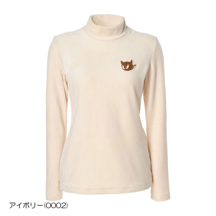 WAAC ゴルフ レディース/女性用 ワック BOMBER HEATベロア長袖モック