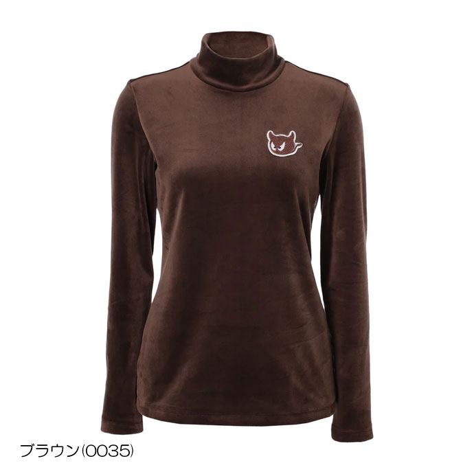 WAAC ゴルフ レディース/女性用 ワック BOMBER HEATベロア長袖モック