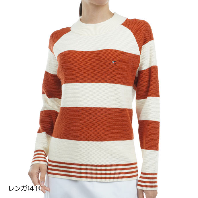 ゴルフウエア レディース/女性用 トミーヒルフィガー リンクスボ−ダ−ボトルネックセ−タ− THLA455_3