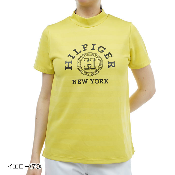 ゴルフ レディース/女性用 トミーヒルフィガー カレッジロゴ半袖モックシャツ THLA431