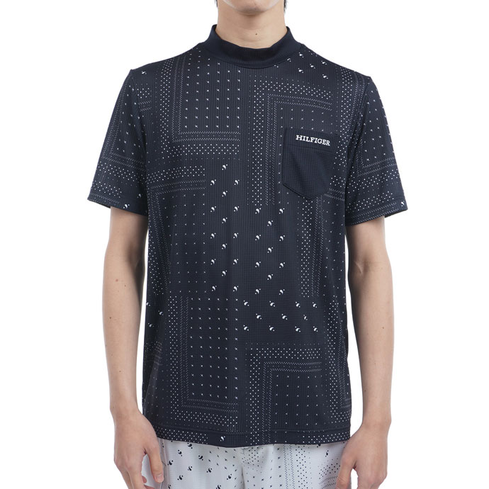 ゴルフ メンズ トミーヒルフィガー バンダナプリント 半袖モックネックシャツ THMA524 春 夏 | TOMMY HILFIGER GOLF | 02