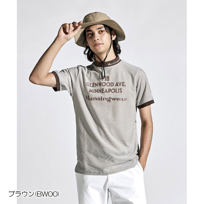 ゴルフ マンシング ＳＵＮＳＣＲＥＥＮボーダー半袖モックネックシャツ MGMXJA14｜tsuruya-sp｜03