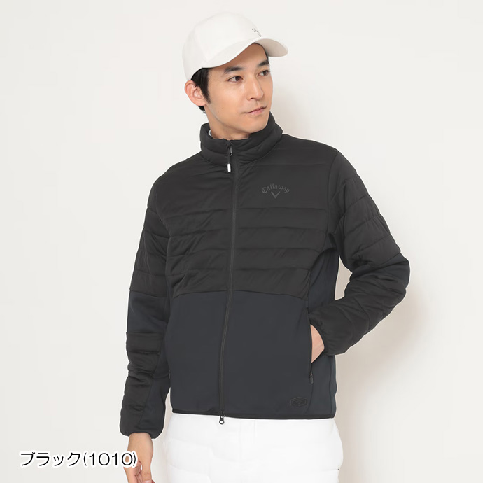 【新品】キャロウェイ　メンズジャケット　L CALLAWAY キャロウェイ 長袖 ジップジャケット ネイビー系 L ゴルフ