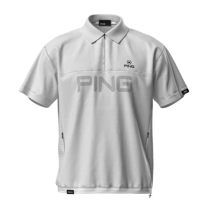PING ゴルフ メンズ ピン コーデュラ半袖ハーフジップブルゾン PING ゴルフ メンズ ピン コーデュラ半袖ハーフジップブルゾン