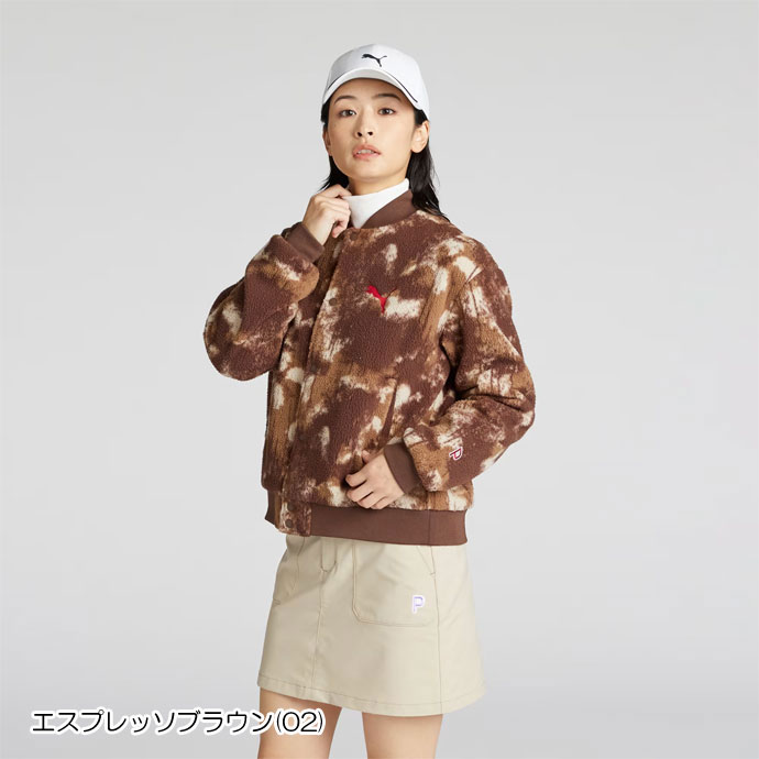 PUMA（プーマ） ゴルフ レディース アウター プリントフリースボンバー