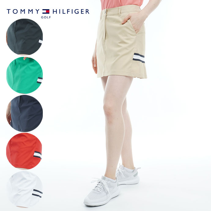 ゴルフ レディース/女性用 トミーヒルフィガー バックプリーツフラッグ スカート THLA319
