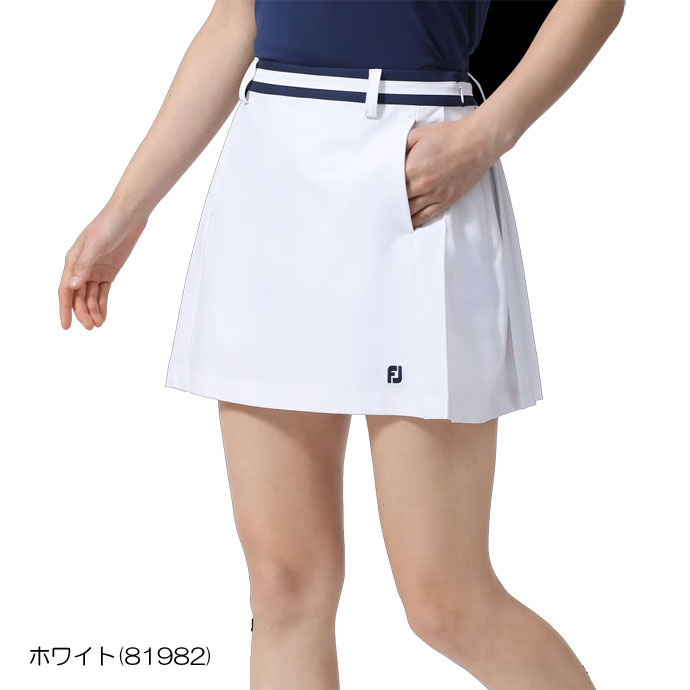 ゴルフ レディース/女性用 フットジョイ バックサイドプリーツ撥水スカート FJWS24P10