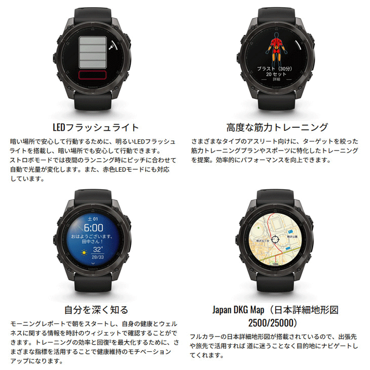 GARMIN（ガーミン） フェニックス8 サファイア AMOLED GPSウォッチ