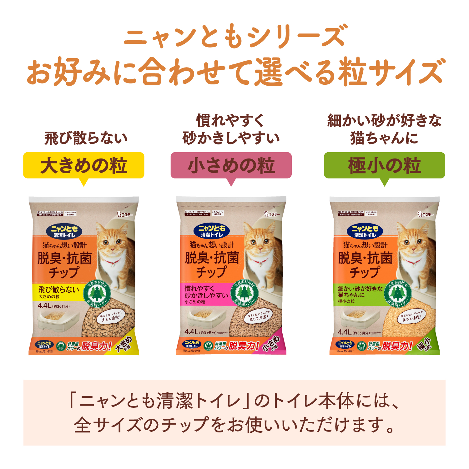ニャンとも清潔トイレ ニャンとも清潔トイレチップ大きめの粒 4.4L 