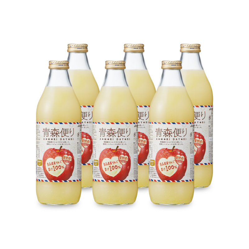 JAアオレン青森便り りんごジュース ブレンド 密閉搾り1000ml × 6本